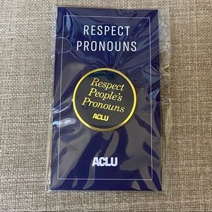 ACLU respect pronouns pin